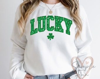 LUCKY Applique Embroidery,St patrick's day Embroidery,Shamrock Embroidery Design,St Patty's Day Sweatshirt Embroidery,Machine Embroidery