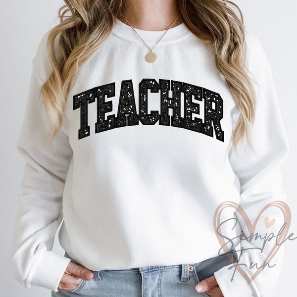 Teacher Applique Embroidery,Teacher Sweatshirt Embroidery File,Machine Embroidery Design