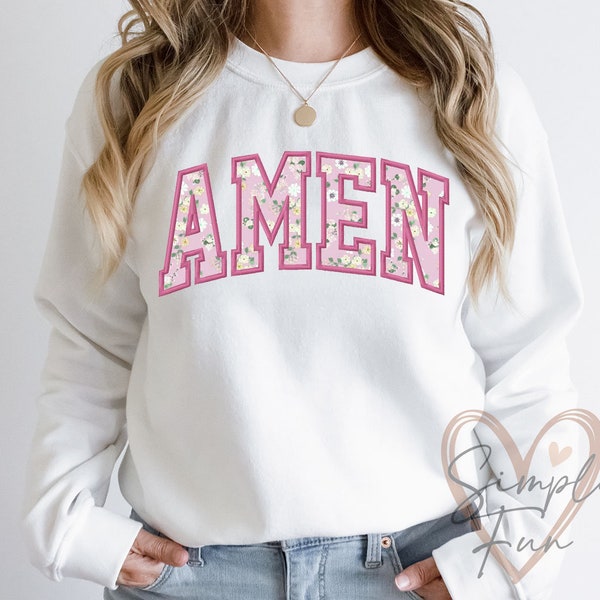 AMEN Applique Embroidery,Christian Embroidery Design,Easter Embroidery File,Sweatshirt Embroidery Design,Machine Embroidery Design