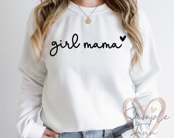 Arquivo de bordado "Mamãe Menina", Desenho de bordado "Mamãe", Arquivo de bordado à máquina, Arquivo de bordado para moletom "Mamãe"