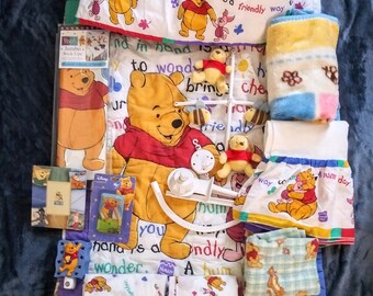 pooh bear crib set