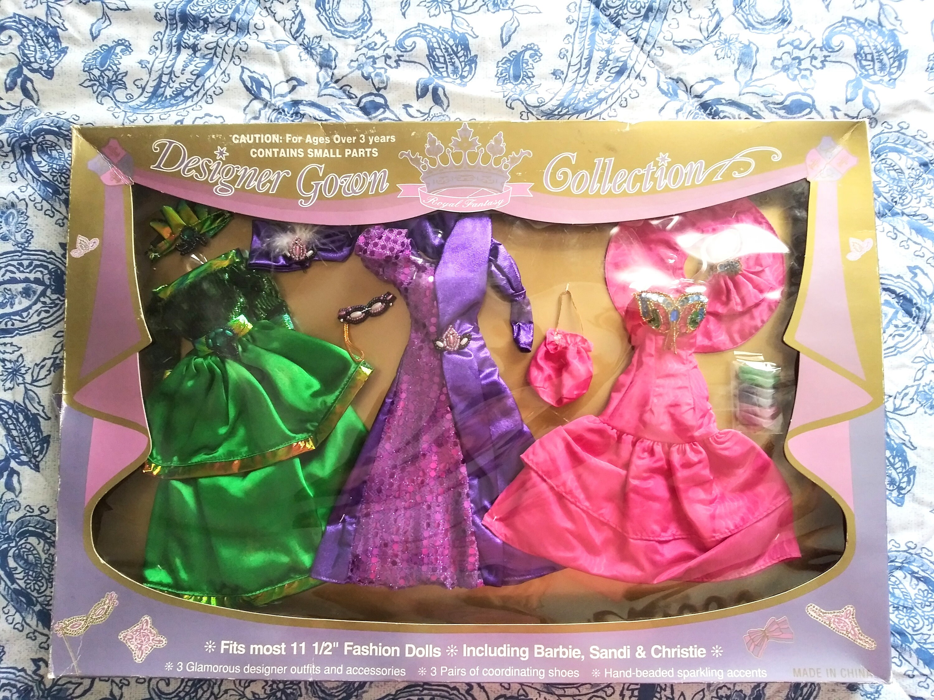 Designer Gown Fits Barbie Doll Dresses 
