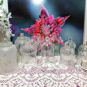 Portavelas de cristal vintage con pinzas para velas votivas