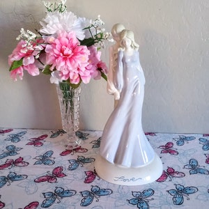 Vintage Soft Touch Couple Love Tall Figurine Porcelain