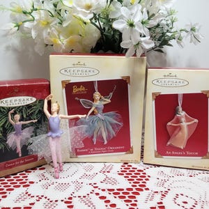 Vintage Christmas Hallmark Keepsake Angel Ballerina Barbie Ornaments