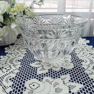 Vintage Crystal Glass Corinth Coupe Serving Bowl by Crystal D Arques