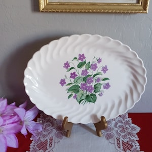 Royal China Royal Violet Dinnerware Serving Platter Sugar Bowl and Creamer