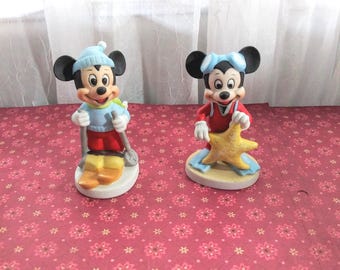 Figuras vintage de Mickey Mouse, producción de Walt Disney, fabricadas en Japón