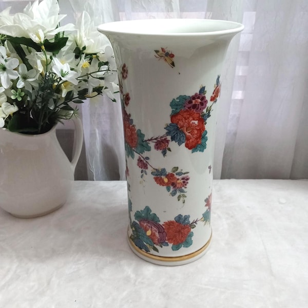 Vintage Lenox Sachsen Porzellan Vasen Floral mit Vögel Wohndekor
