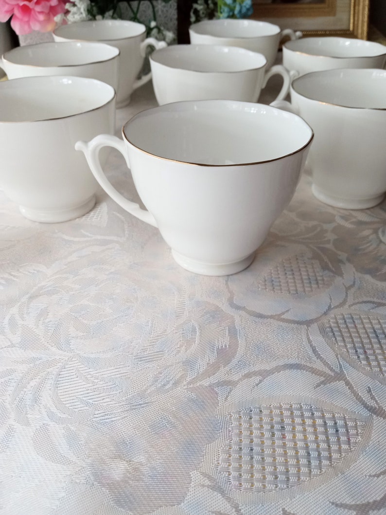 One Vintage Roslyn Fine Bone China White Tea Cup Made in Etsy