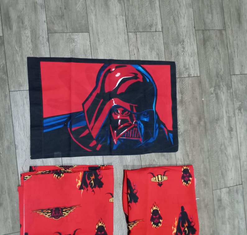 Vintage Star Wars Darth Vadar Twin Size Red Comforter Set Made Etsy