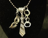 Inspired fifty shades of grey necklace with charms