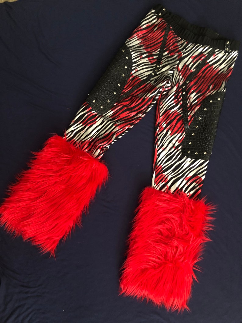Pro Wrestling Tights Zebra Animal Print Silver Red Black With Etsy