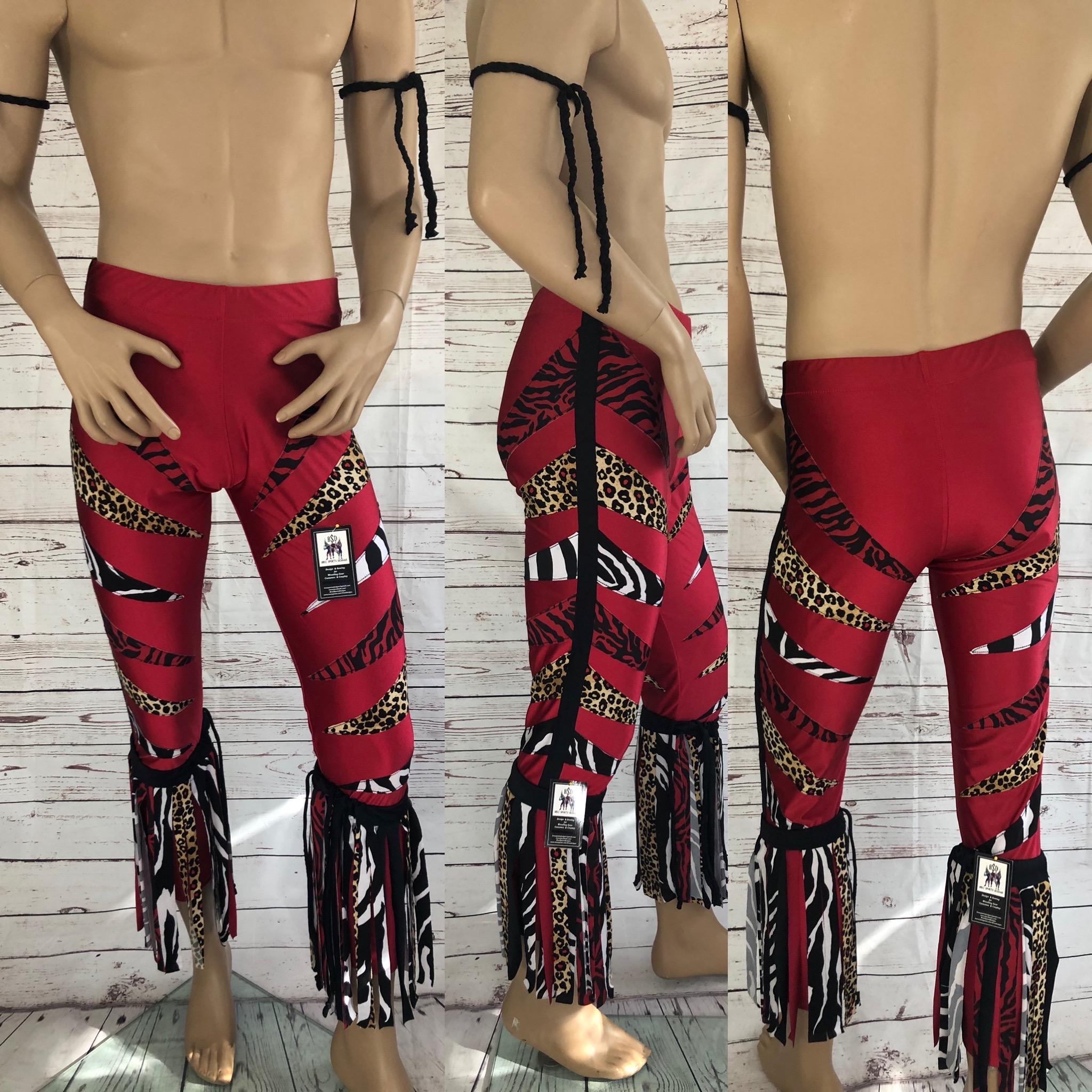 Belt Long Wrestling Tights Pro Wrestling Gear Tights CUSTOM