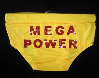 Costume da wrestling Pro, Mega Power giallo, stile Hulk Hogan