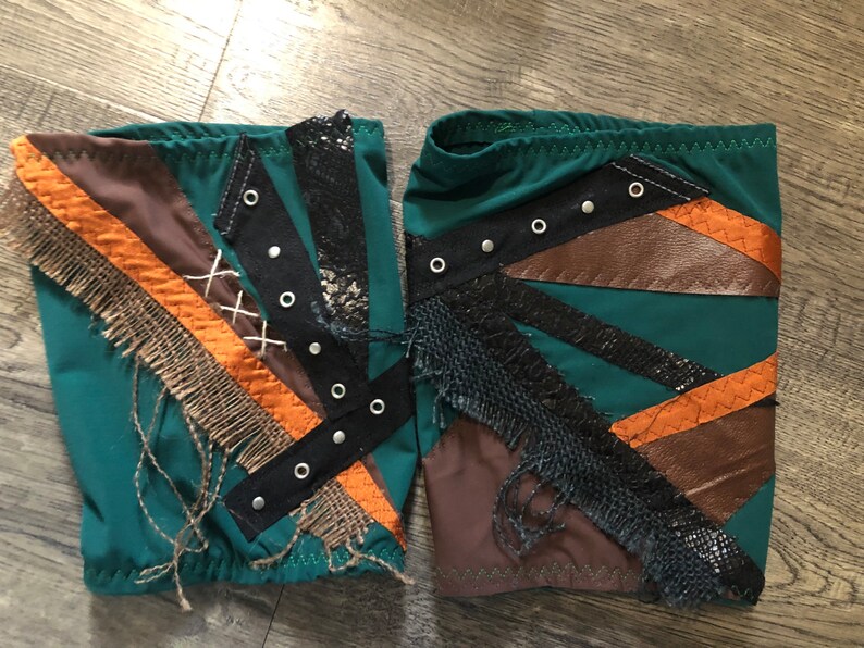 Pro Wrestling Trunks and Knee Pad Covers Apocalyptic Look Etsy