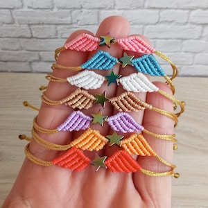 Angel Wing Macrame Bracelet - one bracelet
