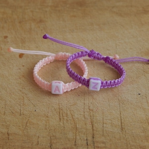 Twin Baby Initial Bracelets - Set of 2 Bracelets for Identical Twins 10 cm