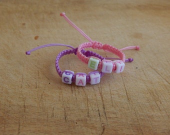 Twin Baby Names Bracelets - Set of 2 Bracelets for Identical Twins 10 cm