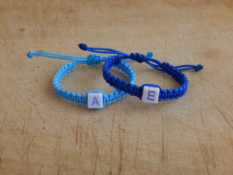 Twin Baby Initial Bracelets Set of 2 Bracelets for Identical Etsy