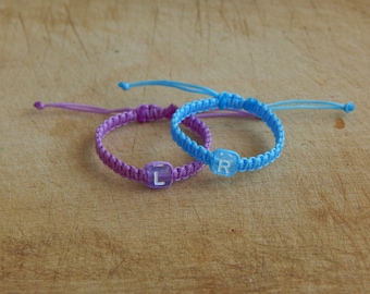 Twin Baby Bracelets - Set of 2 Bracelets for Identical Twins 10 cm - Transparent bead