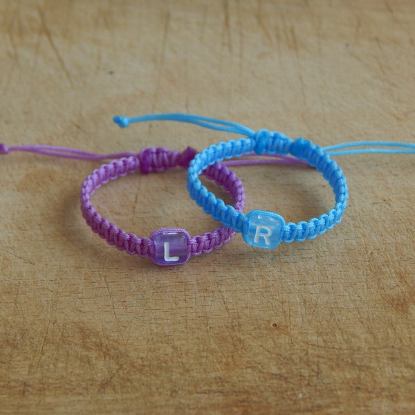 Twin Baby Bracelets - Set of 2 Bracelets for Identical Twins 10 cm - Transparent bead