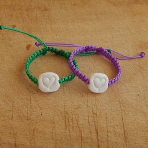 Twin Baby Heart Bracelets - Set of 2 Bracelets for Identical Twins 10 cm