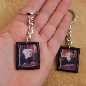 Muppet Best Friend Keychain - Waldorf Statler Keychain - Muppet Show Old Guys Keychain