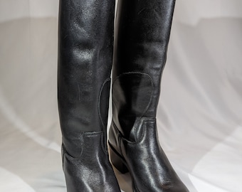 Unisex Regent Acaro Black Tall Riding Boots. UK Size 7. Exercise Boots.