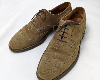 chaussures en daim Russell et Bromley Ashbourne des années 1940/50. Taille 8E.