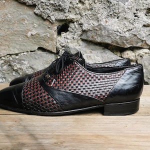 1980s Vintage Leather Woven Shoes - Etsy UK