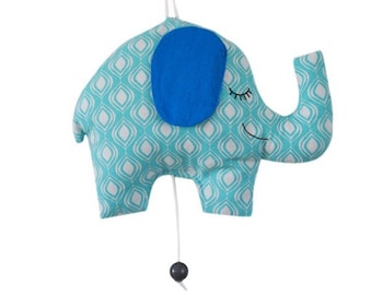 musical toy, draw string musical toy, pull string musical toy, elephant