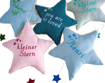 personalized music box, star, with name, free color choice, baby toy, cotton