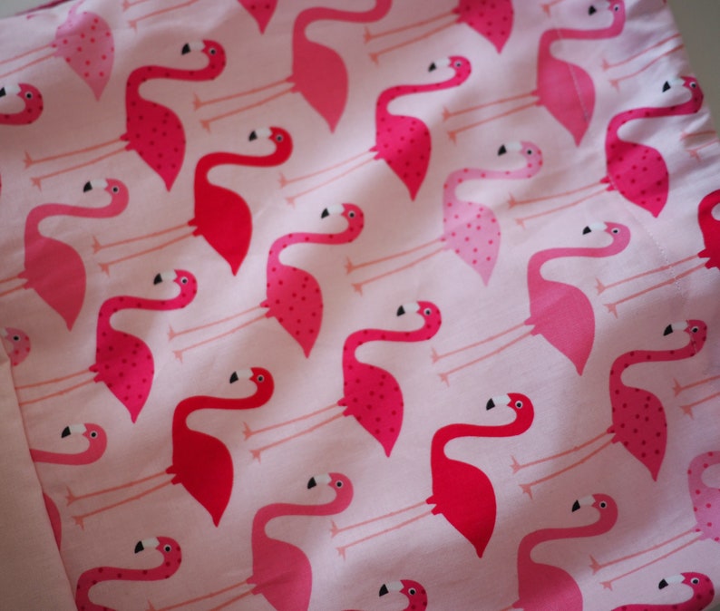Flamingo cloth bag with name