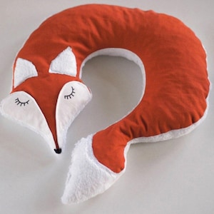 Heat pad, cherry kernels, fox, fabric animal, neck heat pad image 1