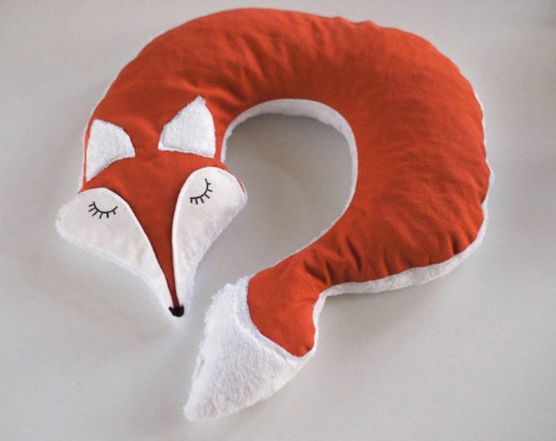 Heat pad, cherry kernels, fox, fabric animal, neck heat pad image 1