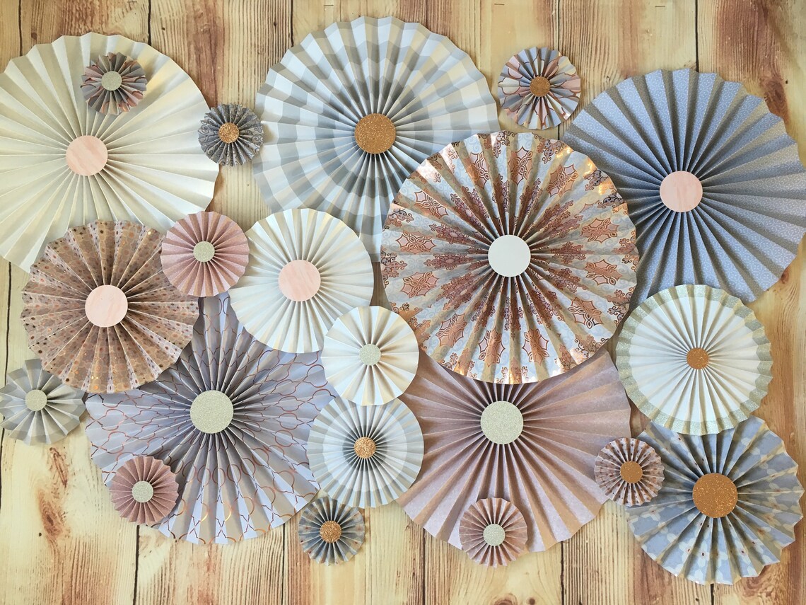 Custom Any Colours Paper Fan Pinwheel Backdrop Hanging Etsy