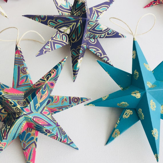Paper Decorations 3d Stars Christmas Tree Wedding Baby Shower Diwali Origami