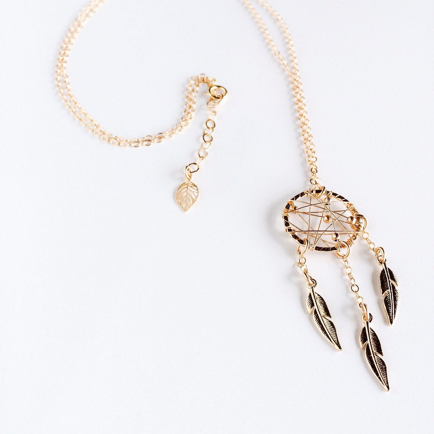 Dream catcher necklace gold filled necklace necklace with Etsy