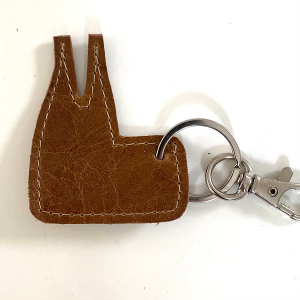 Cologne Cathedral brown pendant made of leather keychain