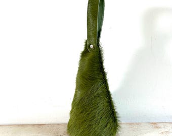 Green cowhide doorstop decoration