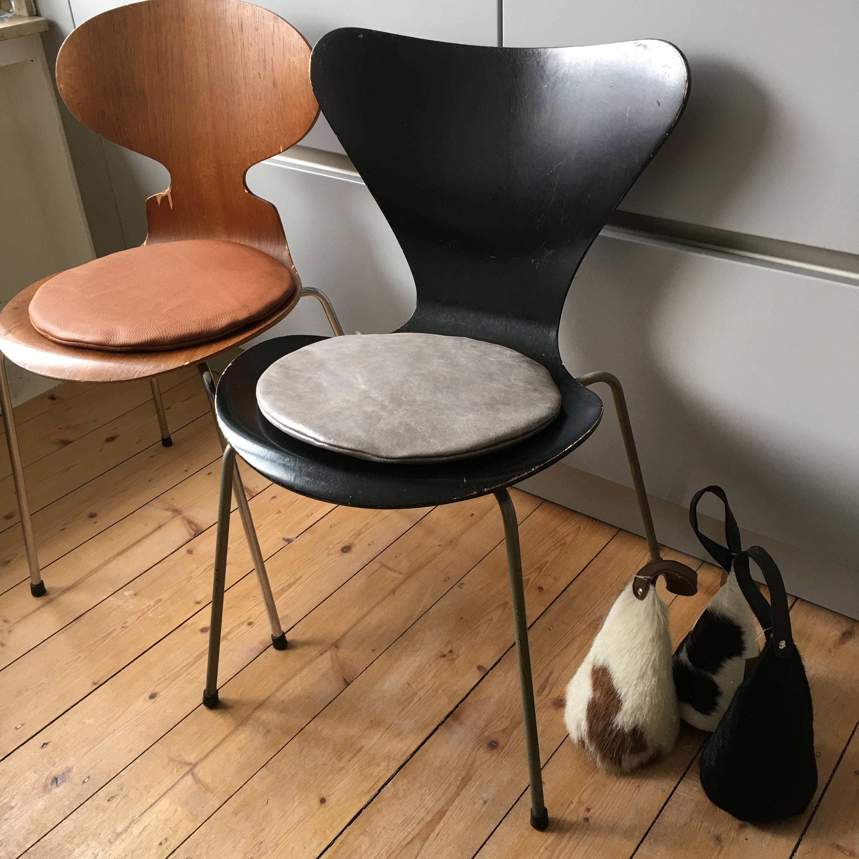 Cushions made of leather black chair cushion seat cushion Etsy