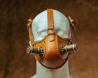 Leather Steampunk Respirator Gas Mask