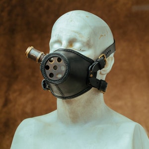 Steampunk Mask Leather Respirator Motorcycle Gas Mask