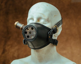 Steampunk Mask Leather Respirator Motorcycle Gas Mask