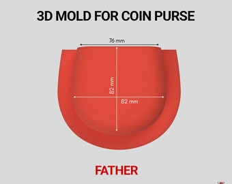 3D Printed Molds for Leather Coin Purse 75% Infill, Shipping Included