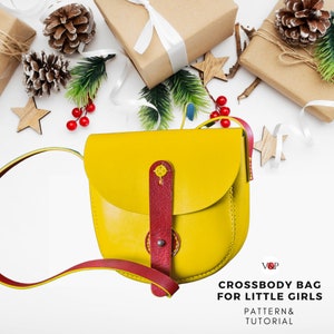 Sac à bandoulière pour petites filles, pochette pour fille, patron PDF et vidéo d'instructions