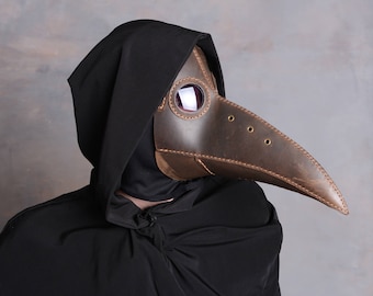 Plague Doctor Mask | Face Mask | Masquerade | Gas Mask | Halloween | Steampunk | Cosplay | Steampunk Mask | Leather
