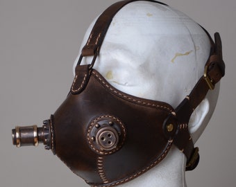 Steampunk Leather Mask, Gas Mask