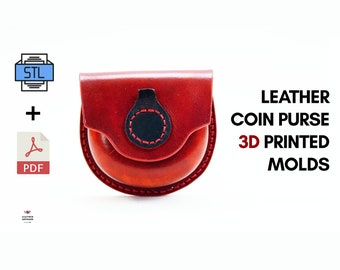 Leather Coin Purse 3D Printed Molds | Digital STL+PDF File | Coin Pouch